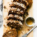 slices of gluten free pumpkin oatmeal bread