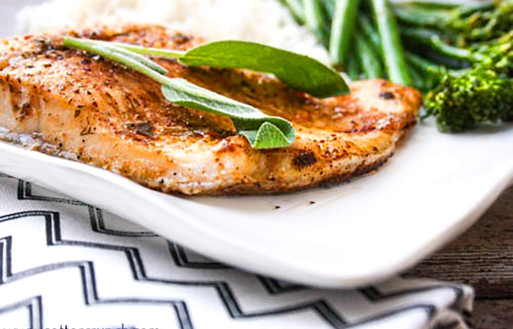 southest sage trout - a great way to add flavor to a low calorie white fish. Great for tacos too! Take 10 minutes to make and serve! www.cottercrunch.com