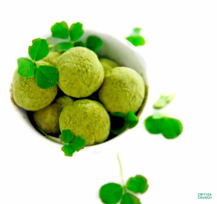 Vanilla Matcha Mint Shamrock Shake protein bites recipe. Theyāre packed with antioxidants, good fats, and protein. Oh, and theyāre tasty, too! gluten free, no bake, vegan friendly!