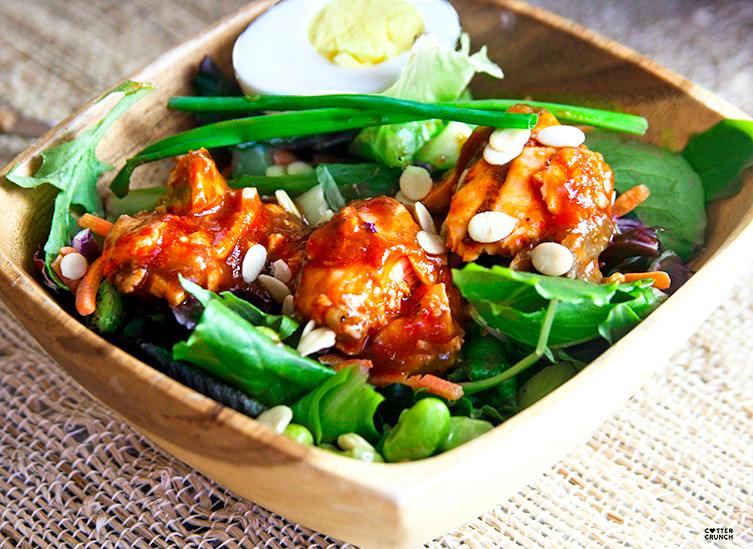 Asian BBQ Salmon Salad: An easy to make, gluten-free recipe with tasty ingredients that help the body with Lycopene absorption.