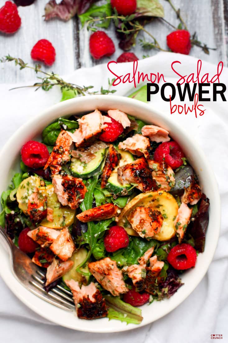 Nutrient Packed Salmon Salad Power Veggie Bowls (paleo)