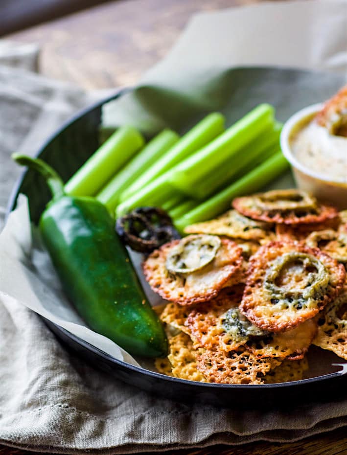 Jalapeno Baked Cheese Crisps
