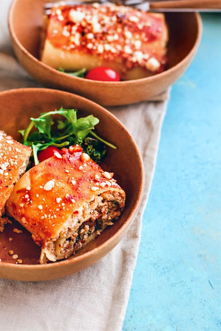 Healthy Tex Mex Breakfast Lasagna. A Gluten Free Tex Mex Breakfast Lasagna that is perfect for any meal! Easy to make, packed with protein, freezer friendly, vegetarian friendly!
