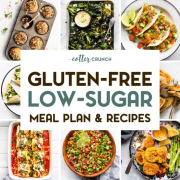 A photo grid of 6 Meal Plan for Nut and Dairy Allergies recipe photos with a text overlay.