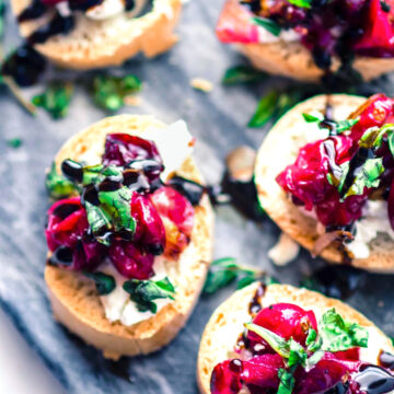 Cranberry Goat Cheese Gluten Free Crostini