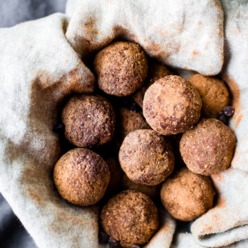no-bake energy bites made with dark chocolate