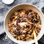Boston Cream Pie Banana Oatmeal {Dairy Free}