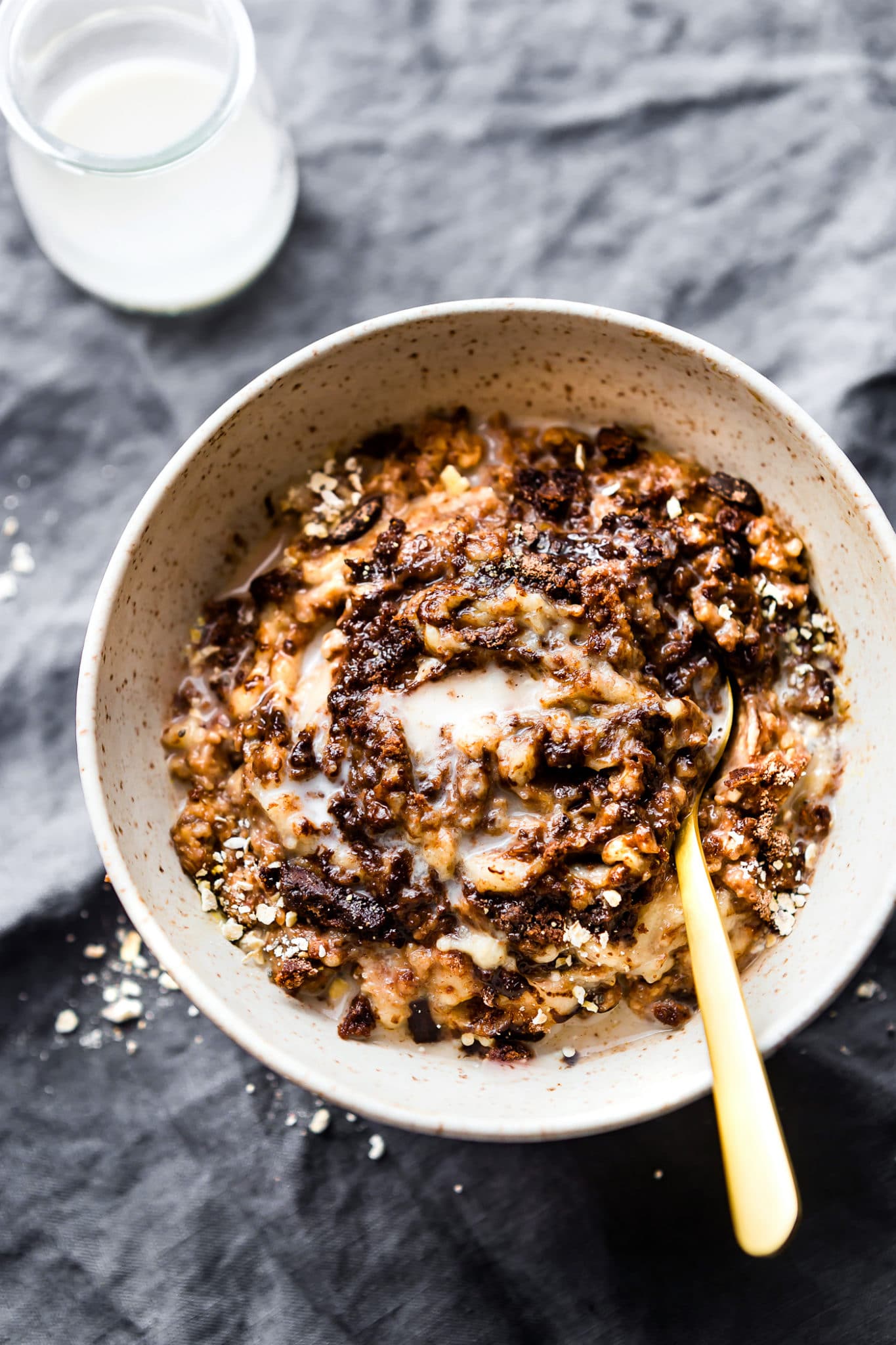 1. Dairy Free Boston Cream Pie Banana Oatmeal; a gluten free "superfood" dessert breakfast made with natural ingredients and packed with protein.