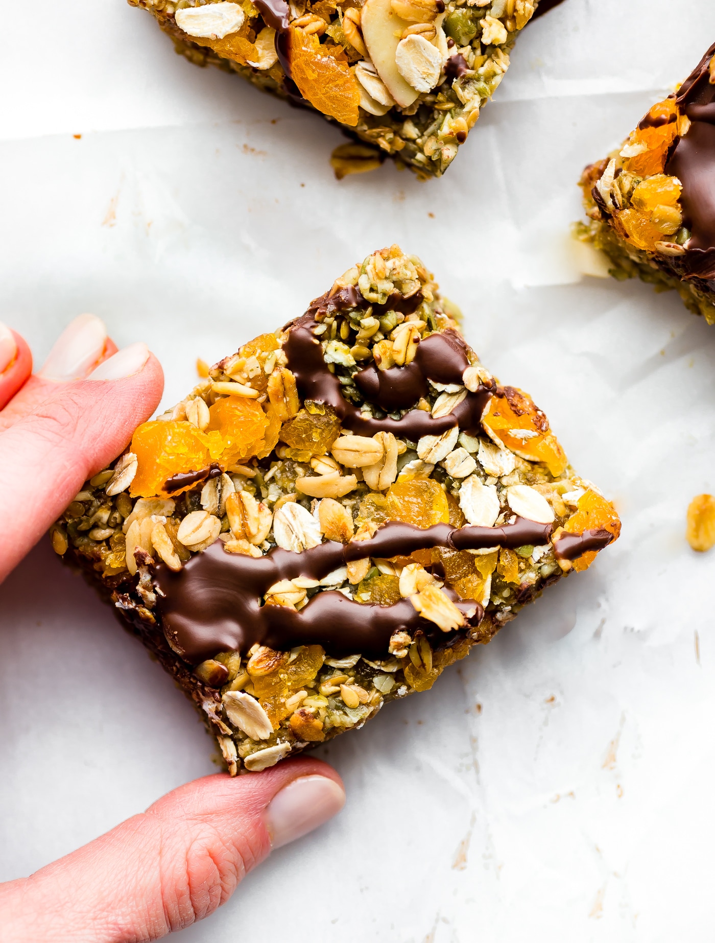 No Bake Apricot Oat Protein Bars