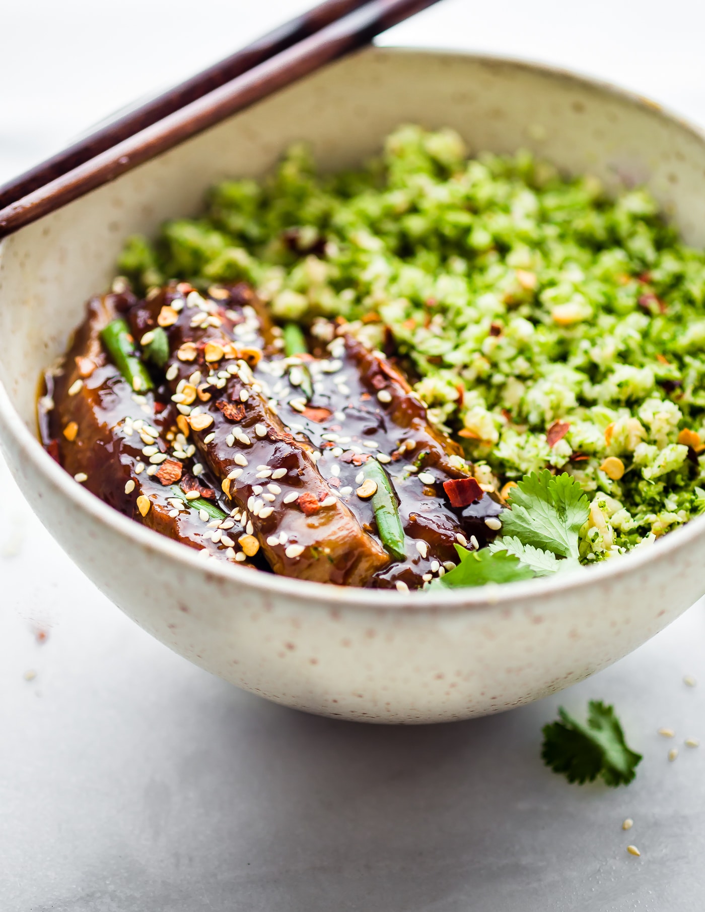 Paleo Mongolian Beef and Broccoli Rice Bowls