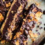 homemade vegan fudge with almonds and chocolate chips