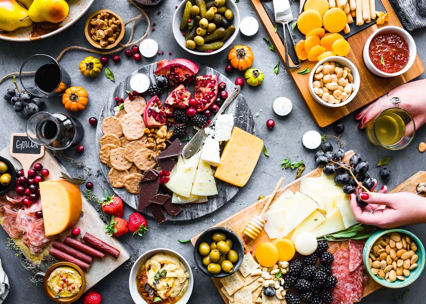 wine and cheese boards