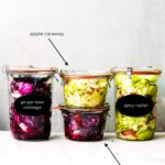 4 canning jars of homemade sauerkraut