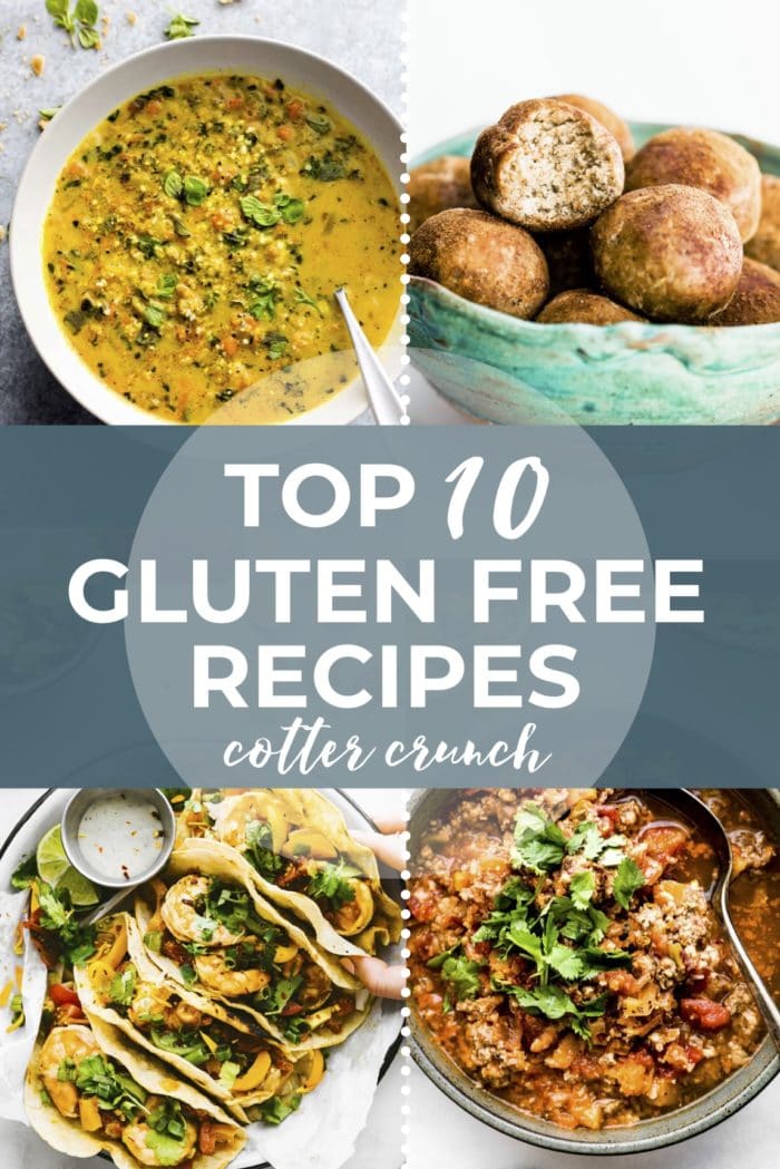 Collage of healthy recipes with text overlay for recipe round up.