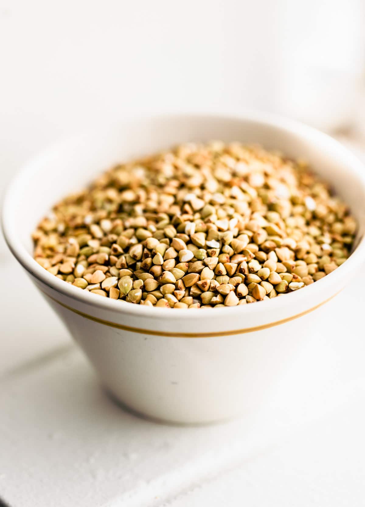 bowl of raw buckwheat