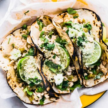 Turkey tacos are always a delicious and healthy dinner, but add roasted green chiles and the Southwest flavor is amazing! Make this easy, gluten free recipe on the stove or in a slow cooker. Vegetarian option. #slowcooker #glutenfree #dairyfree #tacos #turkey #easyrecipe #healthy