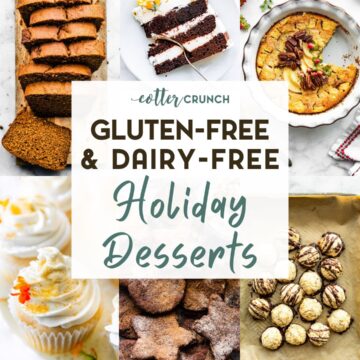 A grid of 6 Dairy-Free Gluten-Free Christmas Desserts