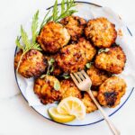 a plate full of air fryer breakfast sausage patties
