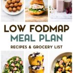 A grid of 6 photos of Low FODMAP Gluten-Free foods with a text overlay.