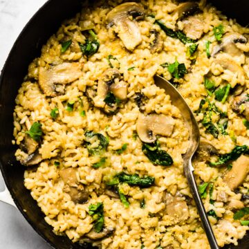 Creamy Mushroom Risotto Skillet