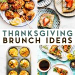 A grid of 4 Thanksgiving Gluten-Free Brunch Recipe photos with a text overlay for pinterest.