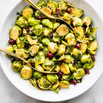 Brussels Sprout Salad with Creamy Mustard Dressing