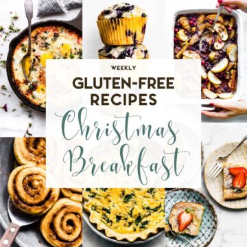 A grid of 6 photos of gluten-free breakfast foods.