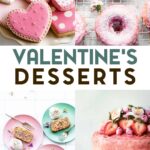 A grid of 4 gluten-free valentine's dessert photos with a text overlay