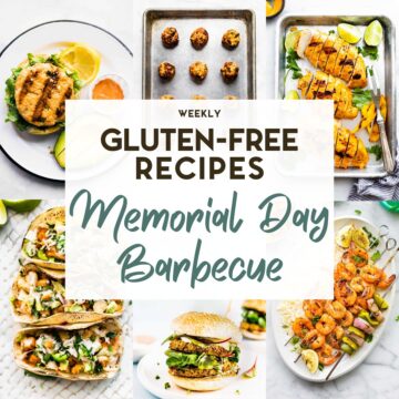 A grid of 6 photos of Memorial Day Barbecue Recipes with a text overlay