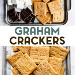 Two photos of Gluten-Free Graham Crackers with a text overlay for pinterest.