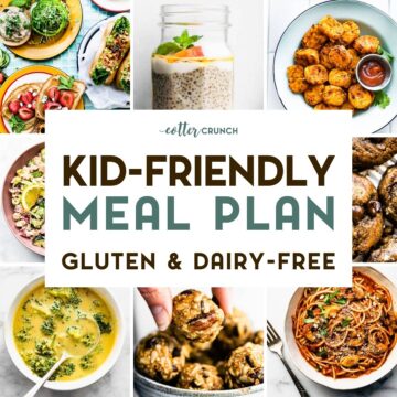 A photo of 8 Kid-Friendly Gluten-Free Dairy-Free Recipes with a text overlay