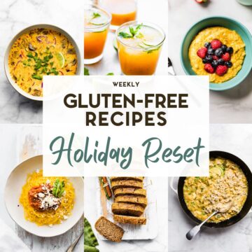 A grid of 6 anti-inflammatory food photos with a text overlay for pinterest.