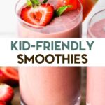 A Kid-Friendly Dairy-Free Watermelon Smoothie with a text overlay for pinterest.